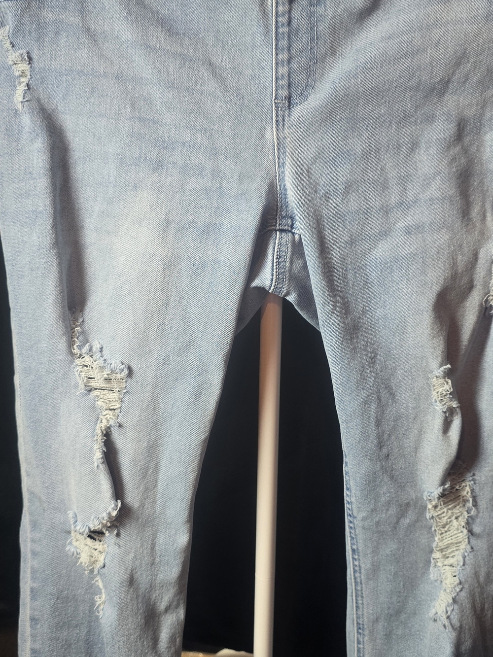 Time and Tru Light Wash Distressed Ankle Jeans